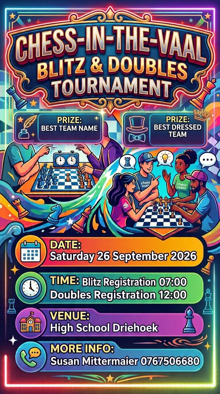 Chess-in-the-Vaal Blitz and Doubles Tournament