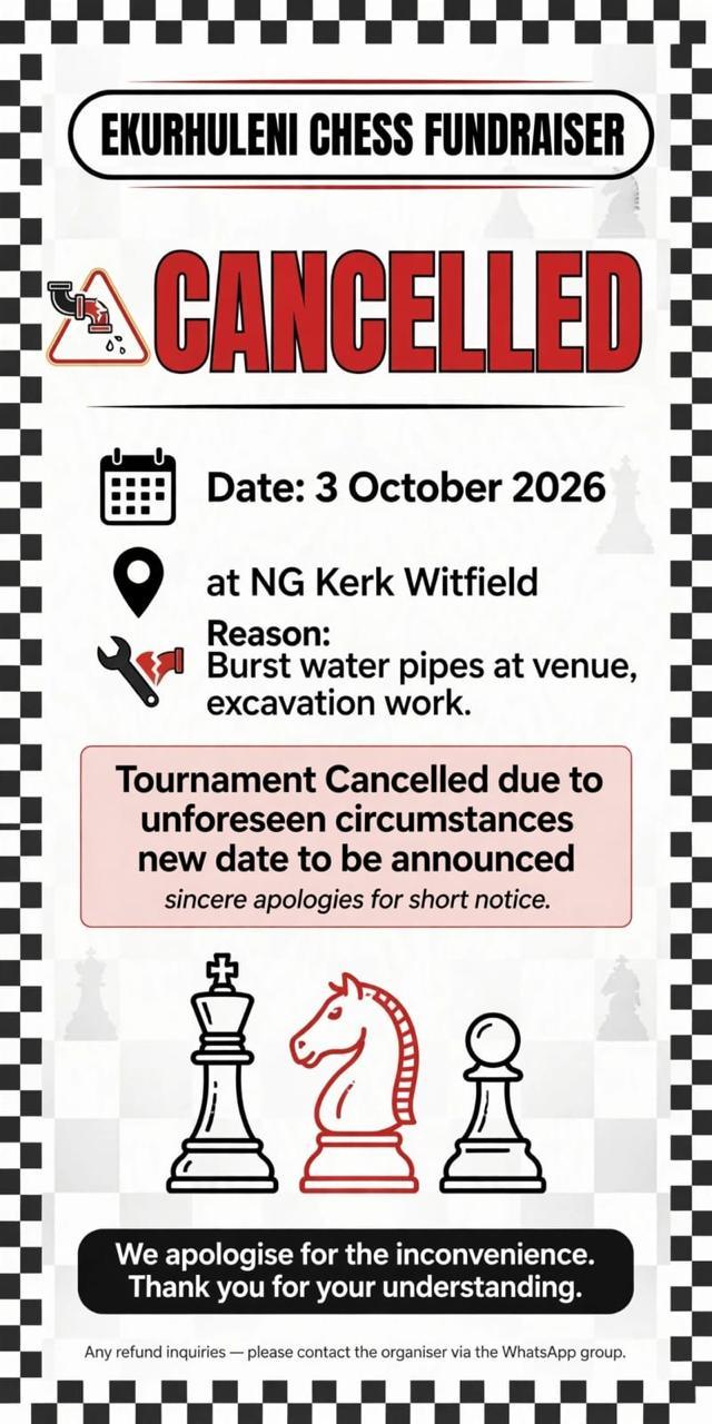 Ekurhuleni Chess Fun Day & Rapid Chess Tournament 2026